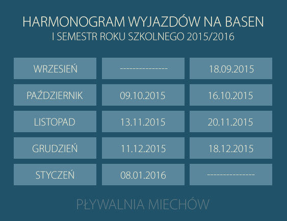 harmonogram basen 2015 2015 Isem