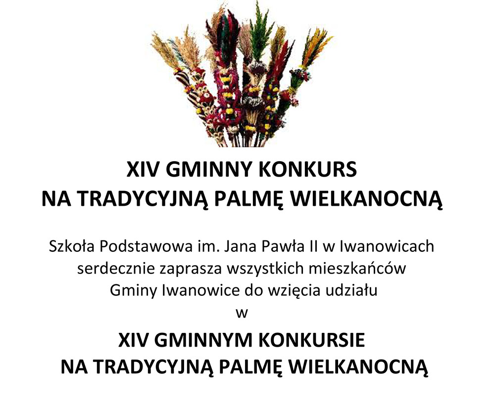GMINNY KONKURS NA PALME WIELKANOCNA 2020