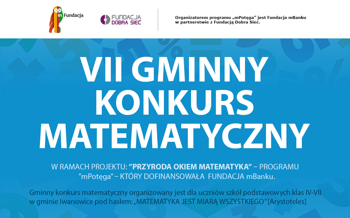 Gminny matematyczny konkurs VII