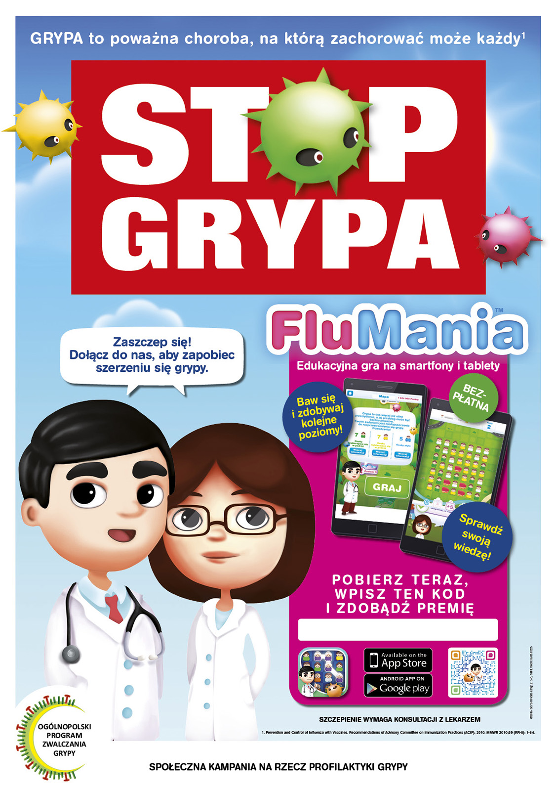 Grypa FluMania plakat