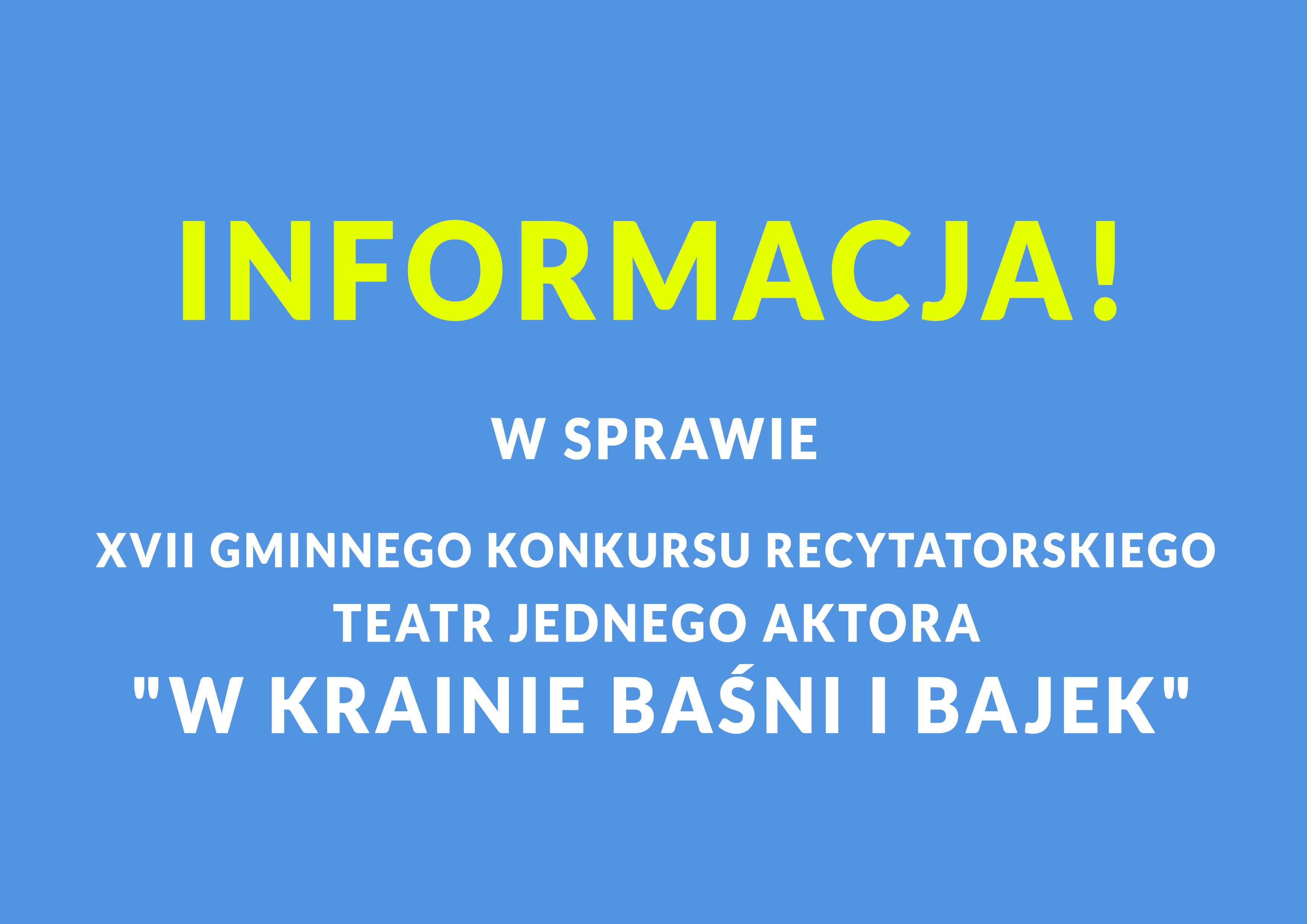 INFORMACJA TEATR