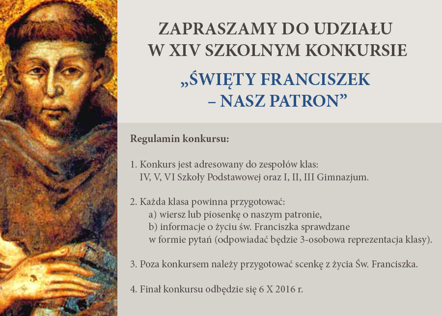 Sw Franciszek nasz patron2016