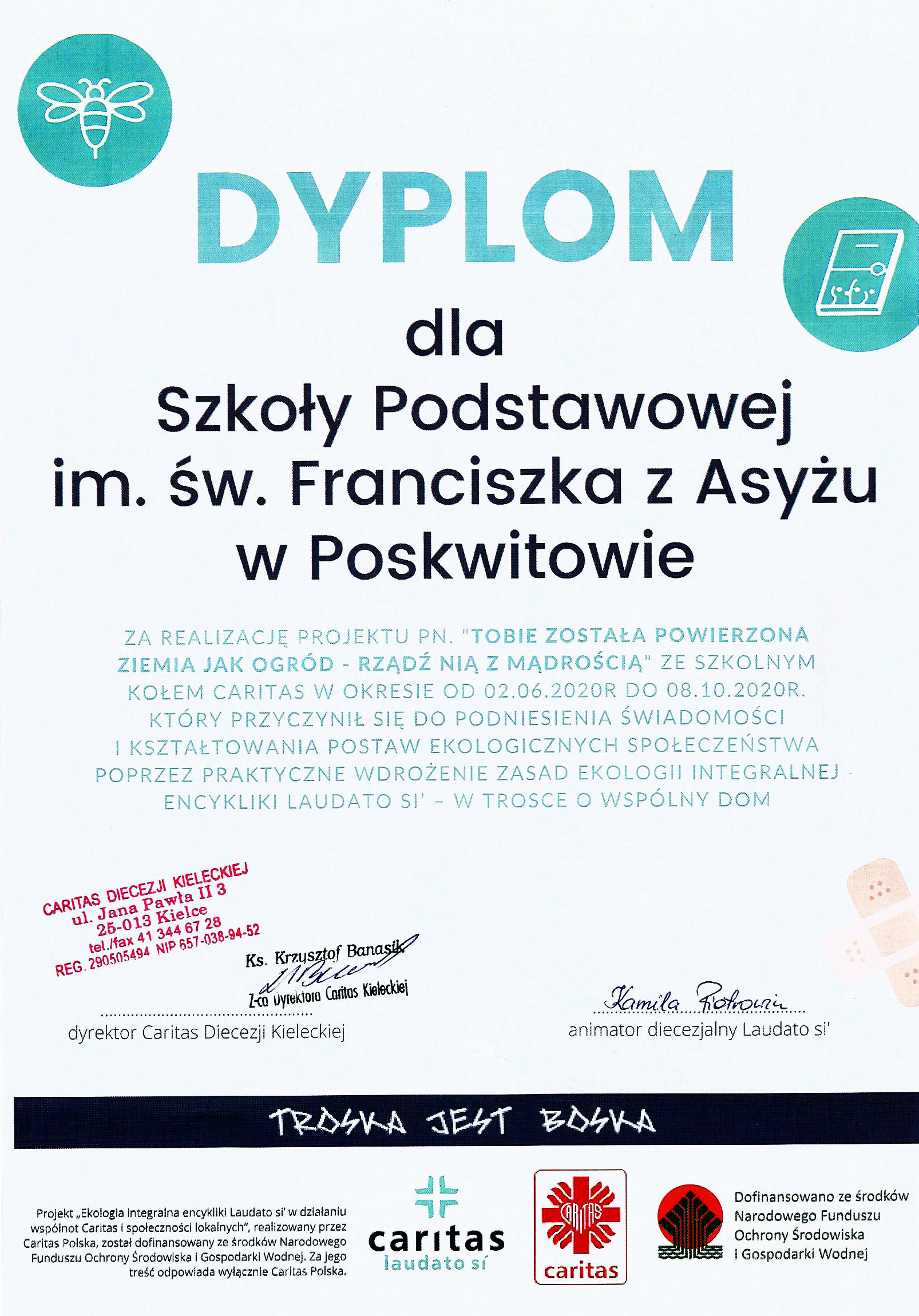 Tobie zostala dyplom projekt