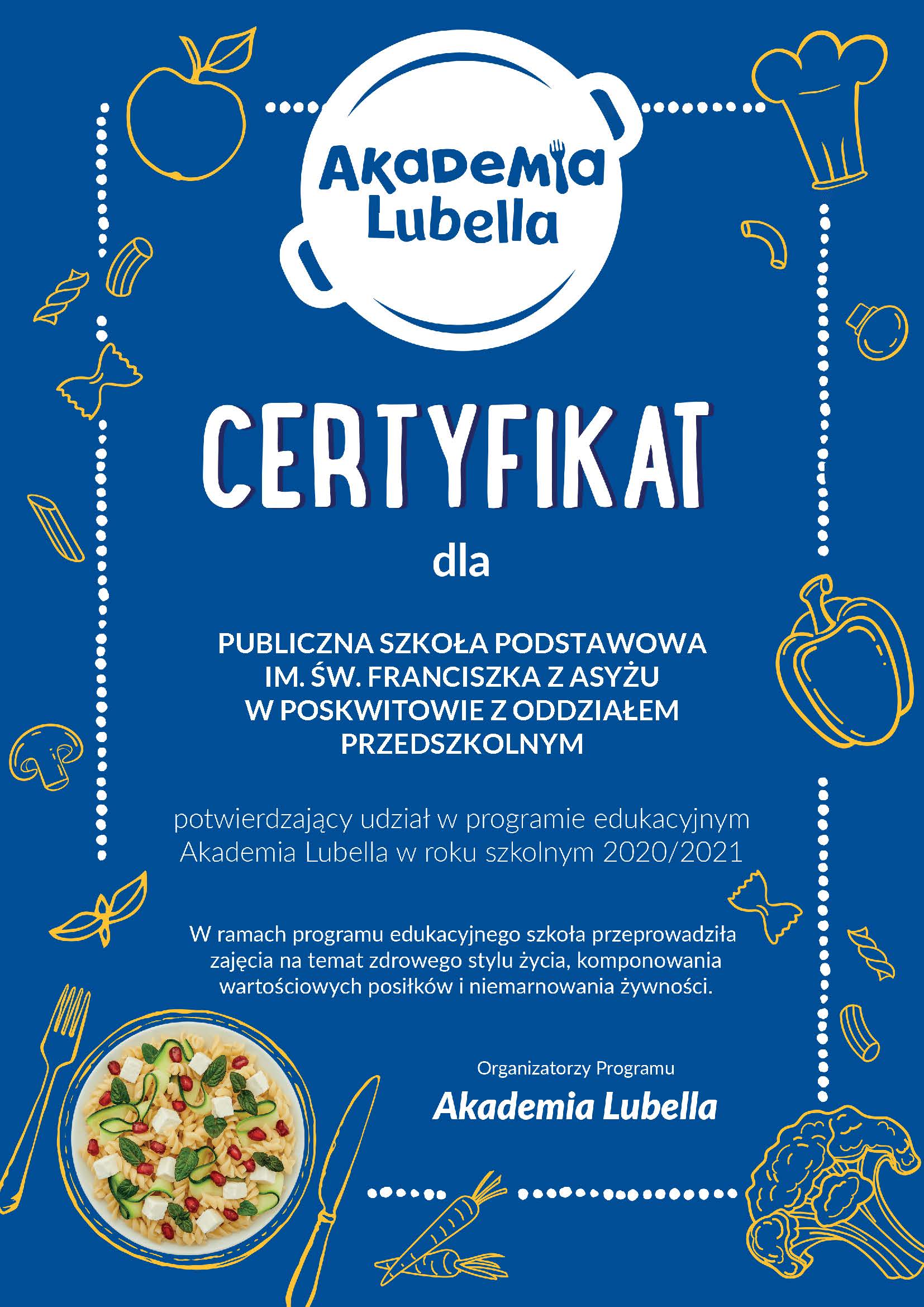 certyfikat lubella