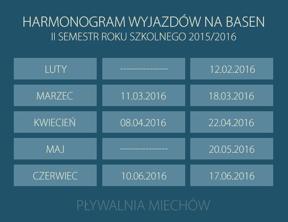 harmonogram basen 2015 2015 IIsem