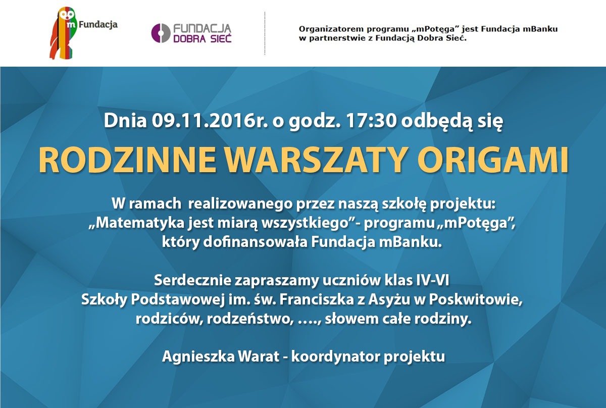mPotega Origami plakat