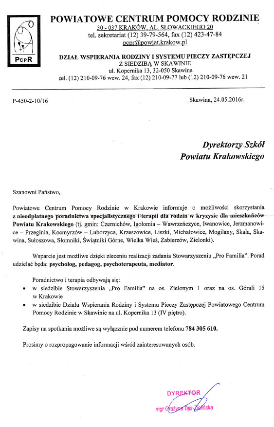 pow centr pom rodzinie2016
