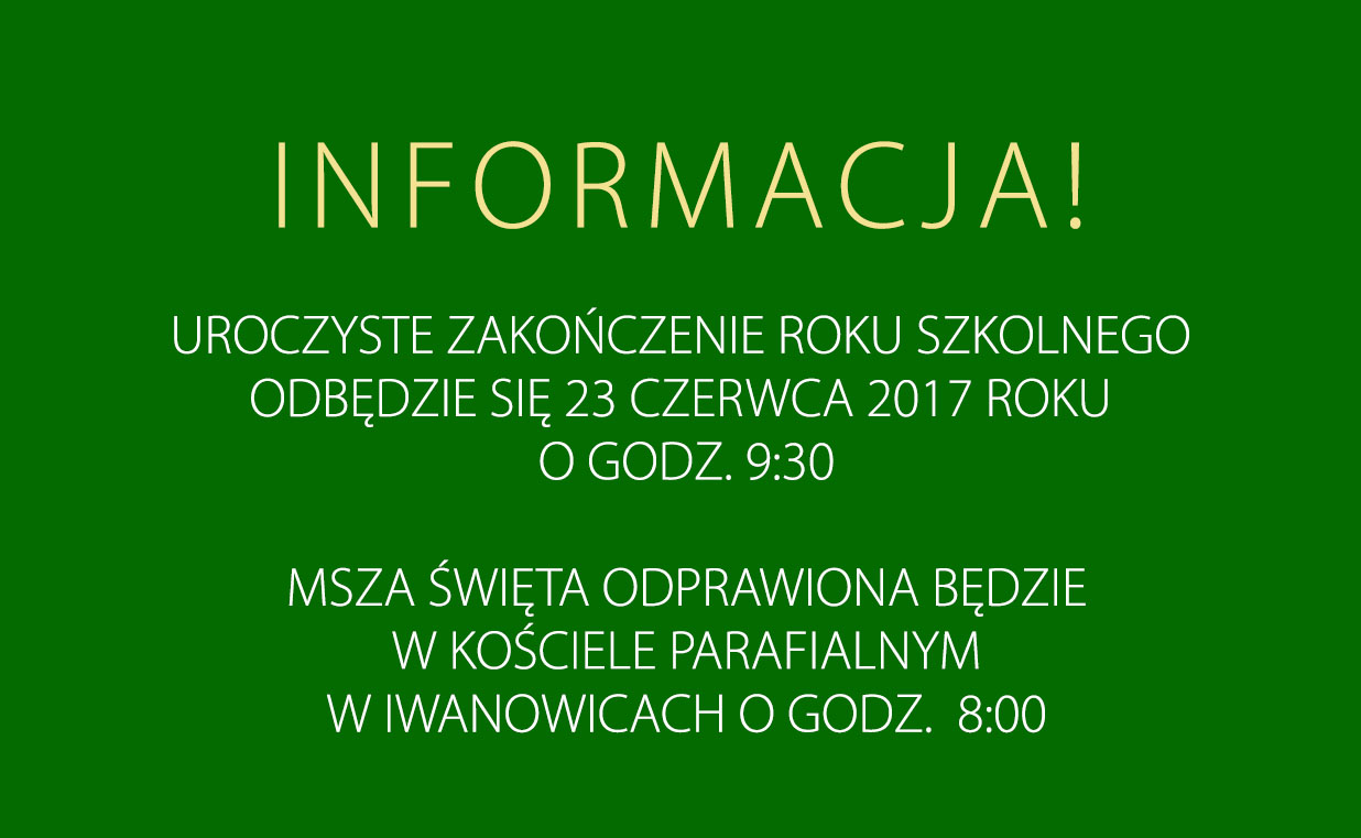 zakonczenie roku 2016 2017